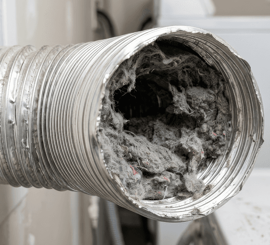 Dryer Vent Extraction - Before Cleaning