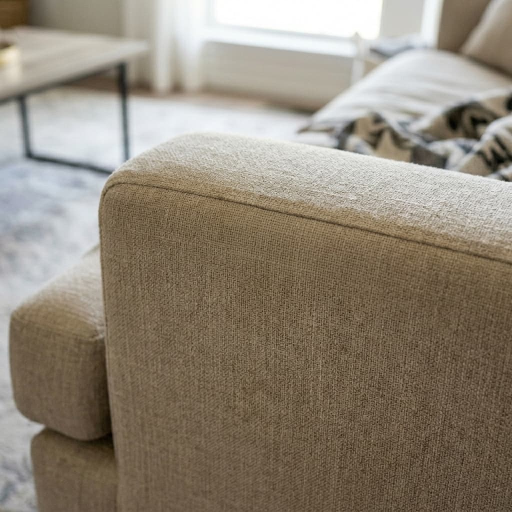 Luxury Linen Sofa - Cleaned After