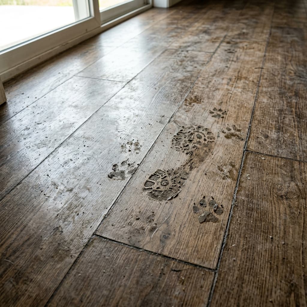 LVP Restoration - Before Cleaning